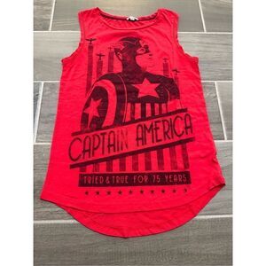 Marvel captain america tried and true tank top size small red